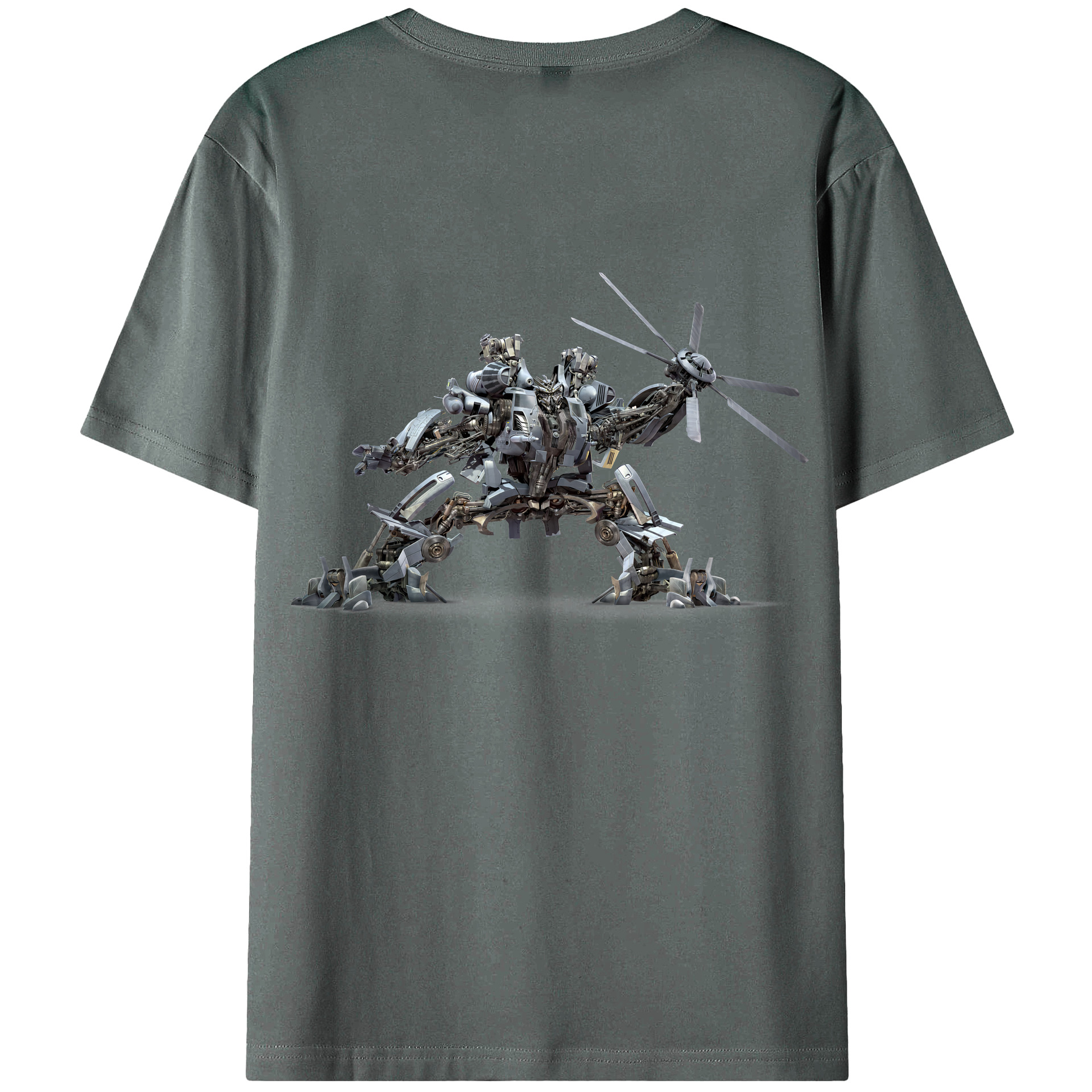 （画像用） Transformers トランスフォーマー 綿100％ メンズ半袖Tシャツ（バックプリント） 通気性